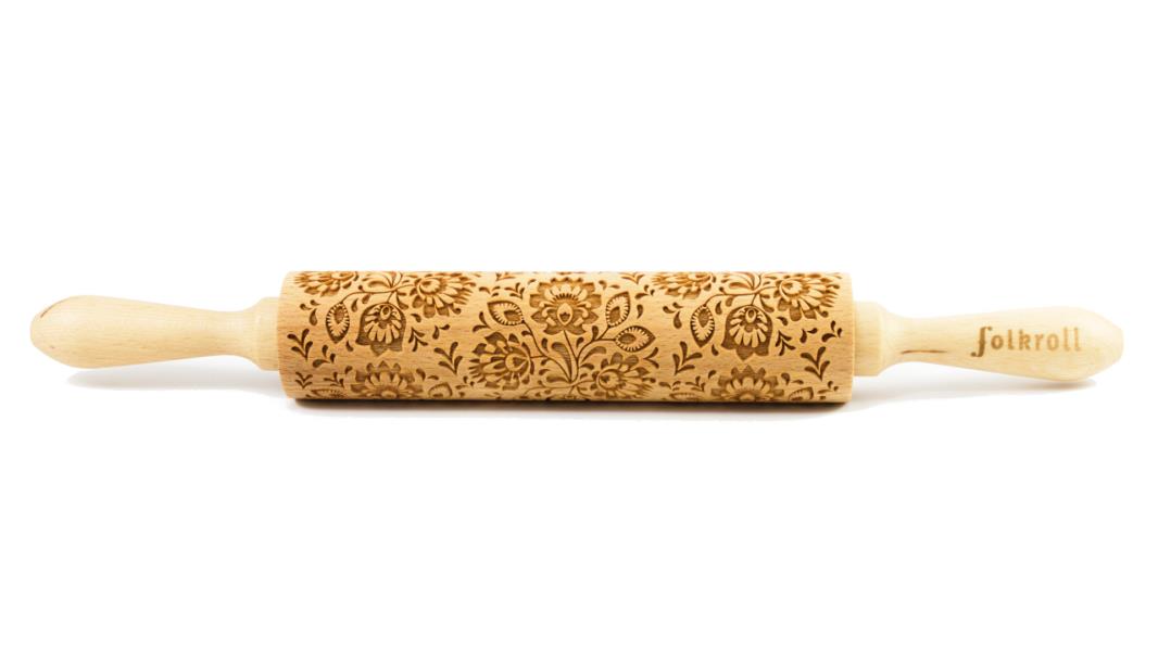 MATTARELLO LEGNO MEDIUM FOLK FLORAL pz.1 1 MATTARELLO LEGNO MEDIUM FOLK FLORAL pz.1