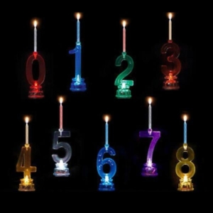 CANDELINE LAMPEGGIANTI FLASHING N°0 AL 9