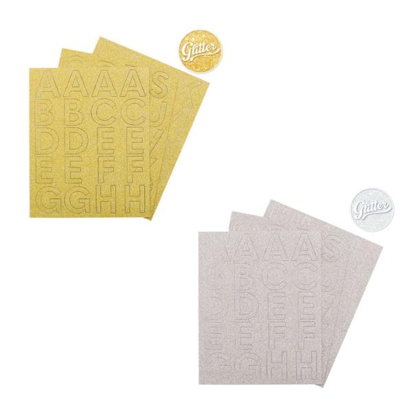 LETTERE ADESIVE GLITTER PZ.62 1 LETTERE ADESIVE GLITTER PZ.62