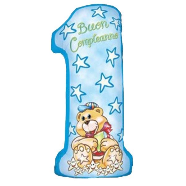 PALLONCINO MYLAR SUPER SHAPE N.1 ORSETTO CELESTE 1 PALLONCINO MYLAR SUPER SHAPE N.1 ORSETTO CELESTE
