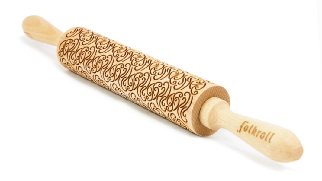 MATTARELLO LEGNO MEDIUM FLOURISHES pz.1 2 MATTARELLO LEGNO MEDIUM FLOURISHES pz.1