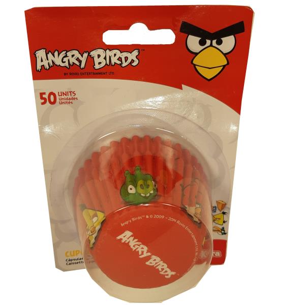 PIROTTINI MUFFIN ANGRY BIRDS PZ.50 3 PIROTTINI MUFFIN ANGRY BIRDS PZ.50