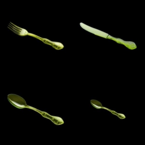POSATE ROCOCO' VERDE LIME PZ.25 GIVI