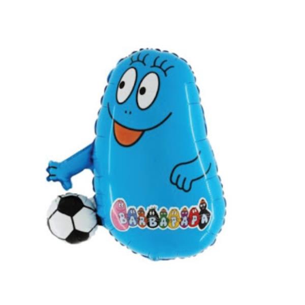 PALLONCINO MYLAR SUPER SHAPE BARBAPAPA' CELESTE CON PALLA 1 PALLONCINO MYLAR SUPER SHAPE BARBAPAPA' CELESTE CON PALLA