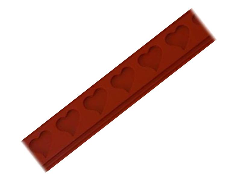 STRISCIA IN SILICONE PER BORDO CROSTATA DECORO RILIEVO CUORE L53xh.3 cm. PZ.1 SILIKOMART 3 STRISCIA IN SILICONE PER BORDO CROSTATA DECORO RILIEVO CUORE L53xh.3 cm. PZ.1 SILIKOMART