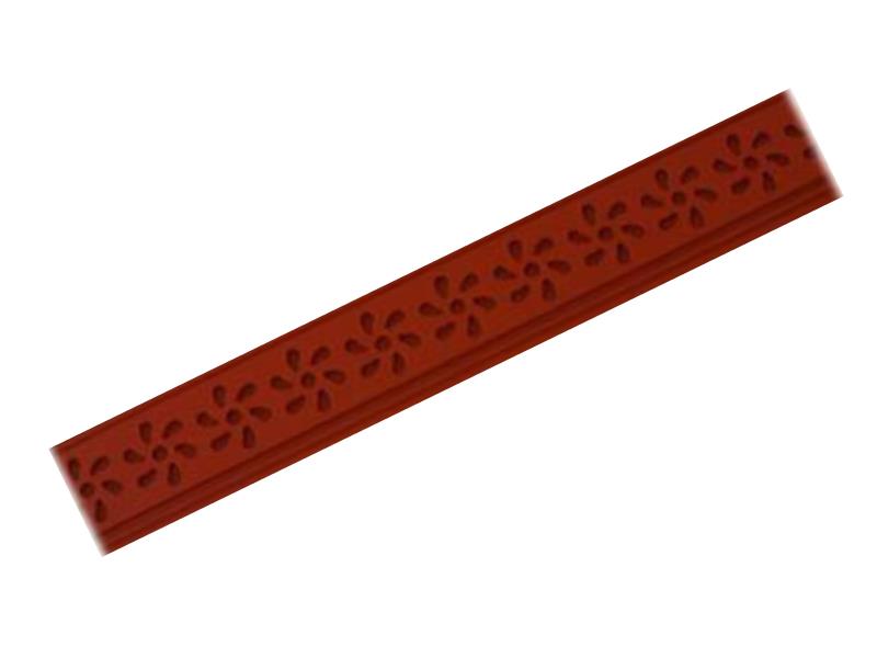 STRISCIA IN SILICONE PER BORDO CROSTATA DECORO RILIEVO FIORE L53xh.3 cm. PZ.1 SILIKOMART 3 STRISCIA IN SILICONE PER BORDO CROSTATA DECORO RILIEVO FIORE L53xh.3 cm. PZ.1 SILIKOMART