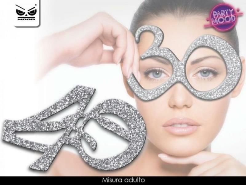 OCCHIALI GLITTER 40 ANNI MOOD 1 OCCHIALI GLITTER 40 ANNI MOOD