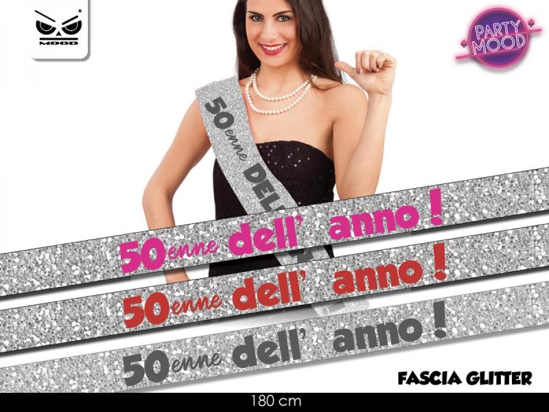 FASCIA ARGENTATA GLITTER 50 ANNI MOOD 1 FASCIA ARGENTATA GLITTER 50 ANNI MOOD
