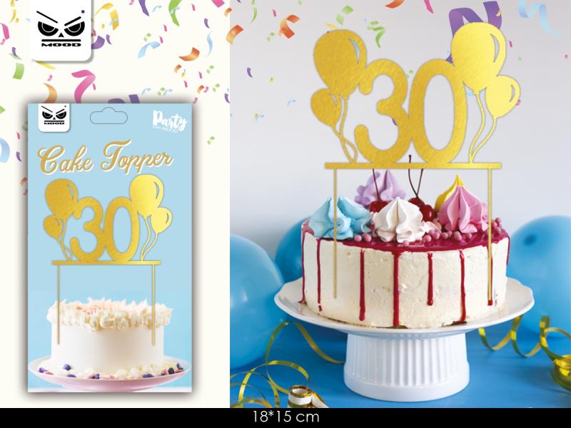 CAKE TOPPER 30 ANNI 15x20 cm 1 CAKE TOPPER 30 ANNI 15x20 cm