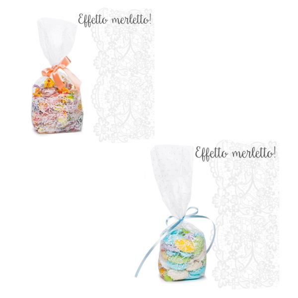SACCHETTI PLASTICA DECORO PIZZO PZ.10 GIVI 1 SACCHETTI PLASTICA DECORO PIZZO PZ.10 GIVI