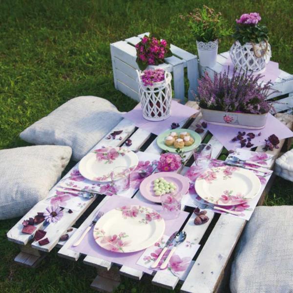 PIATTO PIANO RIGHE PINK FLOWERS Ex.Tra.™ 1 PIATTO PIANO RIGHE PINK FLOWERS Ex.Tra.™