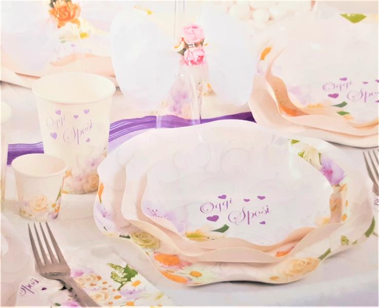 PIATTO CM.18 SPOSI BOUQUET