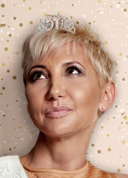 TIARA PETTINESSA ARGENTO ROSE GOLD 50 ANNI