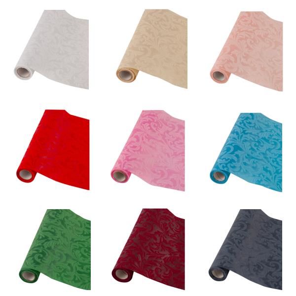 TOVAGLIE TESSUTO FLOCCATO DAMASCATA 140X5 GIVI 1 TOVAGLIE TESSUTO FLOCCATO DAMASCATA 140X5 GIVI