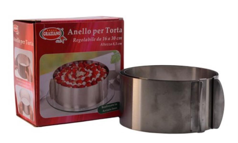 ANELLO PER TORTA REGOLABILE DA 16 A CM.30 H.7