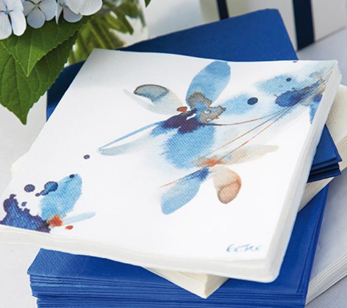 TOVAGLIOLO 33x33 BLUE FLOWERS Ex.Tra.™ pz.20 2 TOVAGLIOLO 33x33 BLUE FLOWERS Ex.Tra.™ pz.20