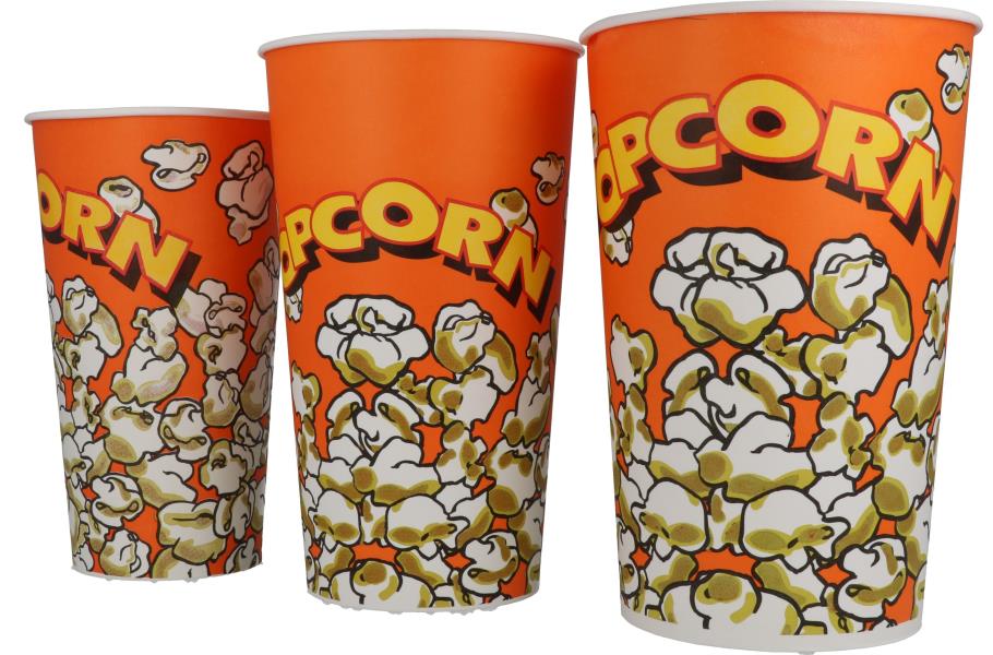 BICCHIERI POP CORN VARIE MISURE 2 BICCHIERI POP CORN VARIE MISURE