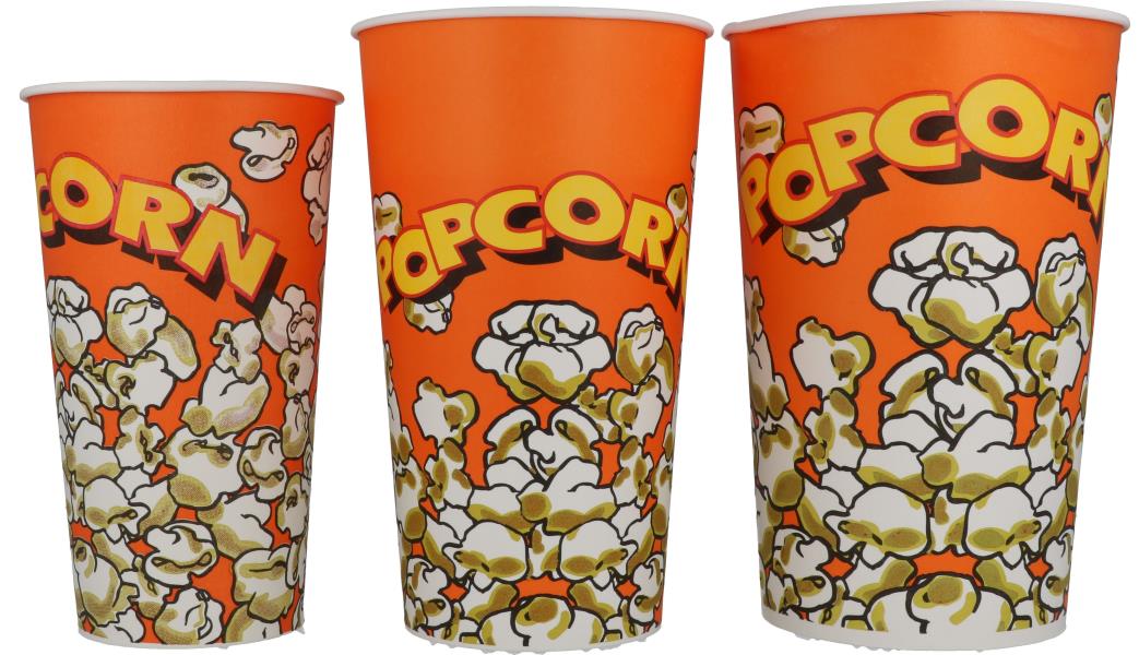 BICCHIERI POP CORN VARIE MISURE 4 BICCHIERI POP CORN VARIE MISURE