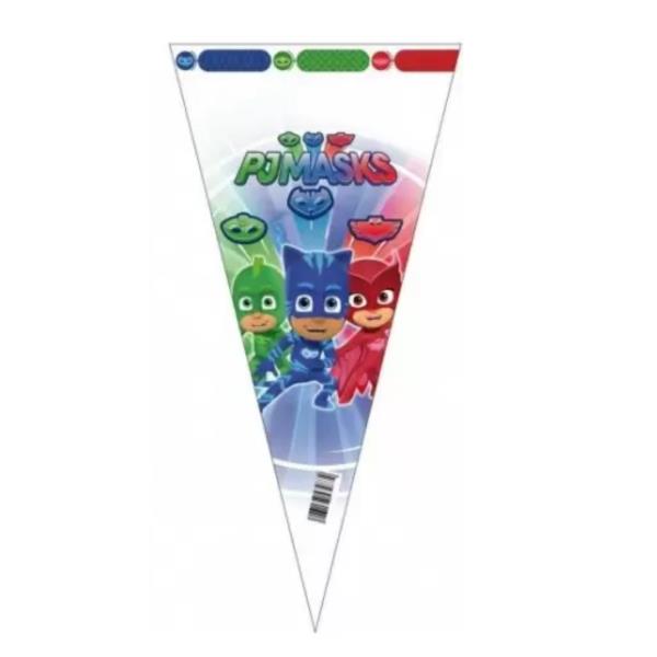 BUSTA CONO PER CARAMELLE SUPER PIGIAMINI PJ MASKS pz.1 1 BUSTA CONO PER CARAMELLE SUPER PIGIAMINI PJ MASKS pz.1