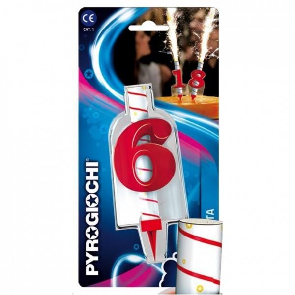 CANDELA MAGIC FLAMBE' FESTA 6 ANNI 1 CANDELA MAGIC FLAMBE' FESTA 6 ANNI