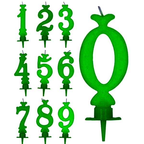 CANDELE CLASSICHE VERDE N°0 AL 9 1 CANDELE CLASSICHE VERDE N°0 AL 9