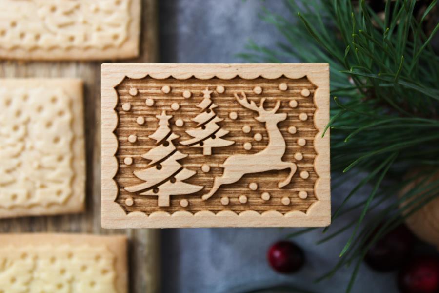 TIMBRO LEGNO RETTANGOLARE 70x50 mm. REINDEER CHRISTMAS pz.1 4 TIMBRO LEGNO RETTANGOLARE 70x50 mm. REINDEER CHRISTMAS pz.1