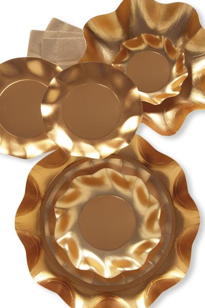 COPPETTA Ø18,5cm. ORO SATINATO EX.TRA. pz.10 2 COPPETTA Ø18,5cm. ORO SATINATO EX.TRA. pz.10