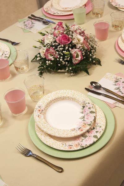 PIATTO DESSERT Ø21 cm. RIGHE ROSE FLOWER Ex.Tra.™ pZ.8 4 PIATTO DESSERT Ø21 cm. RIGHE ROSE FLOWER Ex.Tra.™ pZ.8