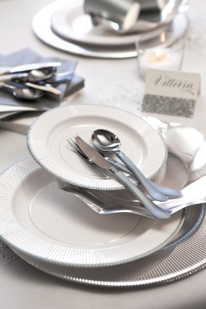 PIATTO PIANO RIGHE CLASSIC SILVER Ex.Tra.™
