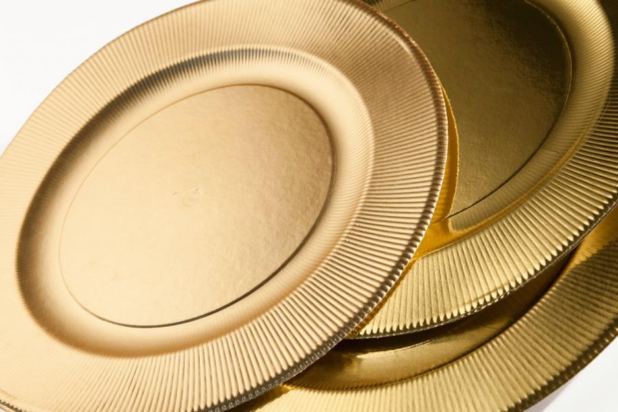PIATTO DESSERT RIGHE ORO SATINATO Ex.Tra.™
