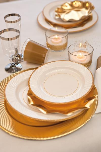 PIATTO DESSERT Ø21 cm. RIGHE CLASSIC GOLD Ex.Tra.™ pz.8 3 PIATTO DESSERT Ø21 cm. RIGHE CLASSIC GOLD Ex.Tra.™ pz.8