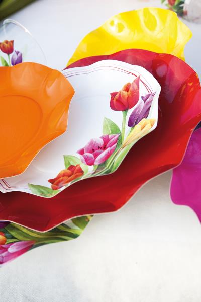 PIATTO PIANO TULIPANI COLORATI Ex.Tra.™ 5 PIATTO PIANO TULIPANI COLORATI Ex.Tra.™