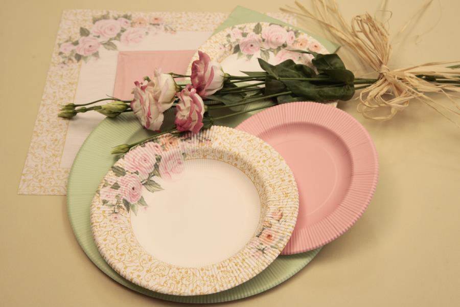 PIATTO DESSERT Ø21 cm. RIGHE ROSE FLOWER Ex.Tra.™ pZ.8 5 PIATTO DESSERT Ø21 cm. RIGHE ROSE FLOWER Ex.Tra.™ pZ.8