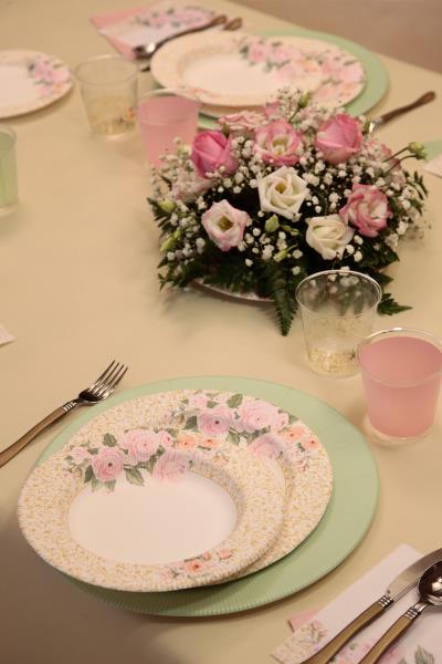 PIATTO PIANO RIGHE ROSE FLOWER Ex.Tra.™ 2 PIATTO PIANO RIGHE ROSE FLOWER Ex.Tra.™