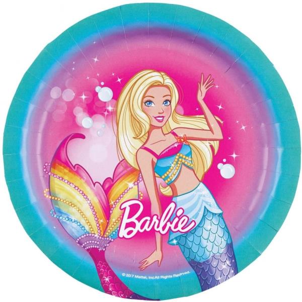 PIATTO Ø18 cm. BARBIE DREAMTOPIA pz.8 1 PIATTO Ø18 cm. BARBIE DREAMTOPIA pz.8