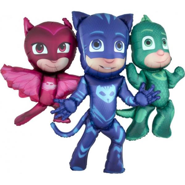 PALLONCINO MYLAR AIR WALKER SUPER PIGIAMINI PJMASKS pz.1 1 PALLONCINO MYLAR AIR WALKER SUPER PIGIAMINI PJMASKS pz.1
