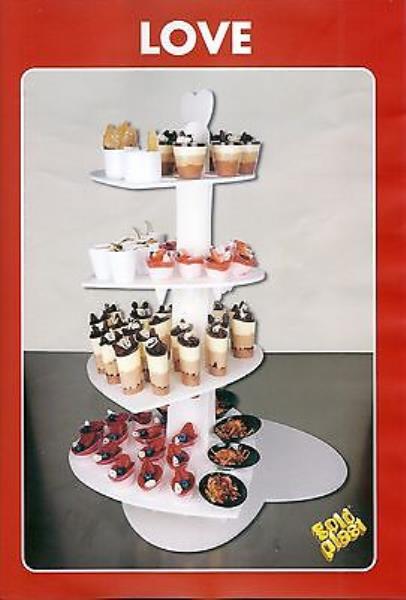 ALZATINA LOVE PER FINGER FOOD E CONI BIANCA 2 ALZATINA LOVE PER FINGER FOOD E CONI BIANCA