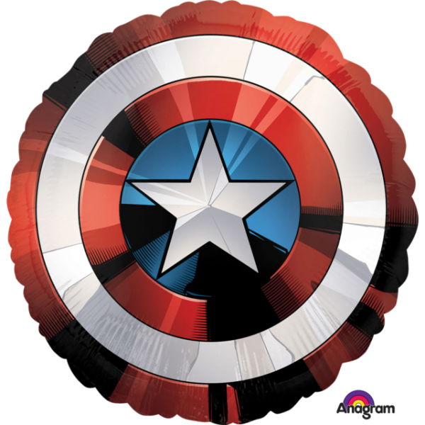 PALLONCINO MYLAR SUPER SHAPE AVENGERS DISCO CAPTAIN AMERICA 1 PALLONCINO MYLAR SUPER SHAPE AVENGERS DISCO CAPTAIN AMERICA