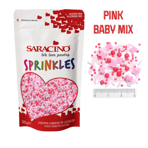 SPRINKLE DECORAZIONI PINK BABY MIX 100 gr.