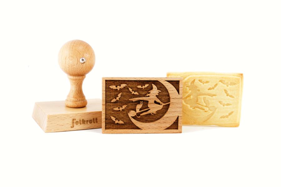 TIMBRO LEGNO RETTANGOLARE 70x50 mm. WITCH pz.1 4 TIMBRO LEGNO RETTANGOLARE 70x50 mm. WITCH pz.1