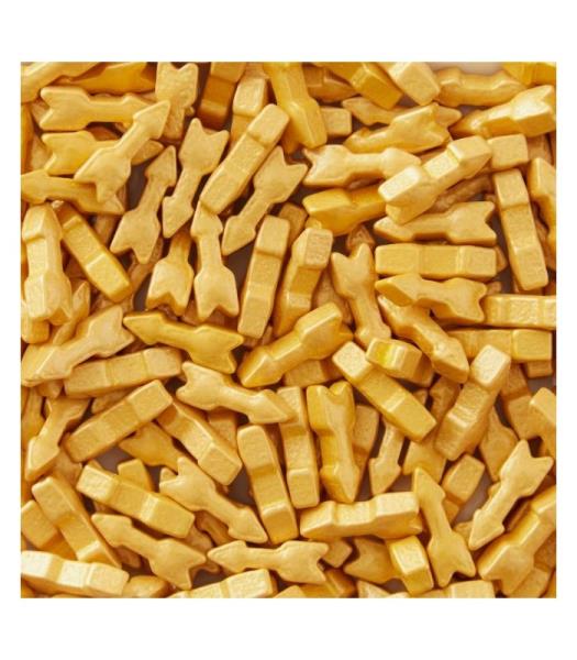 DECORAZIONI DI ZUCCHERO GR.55 FRECCE DORATE 2 DECORAZIONI DI ZUCCHERO GR.55 FRECCE DORATE