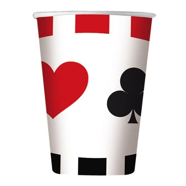 BICCHIERE IN CARTONCINO BIG POKER PZ.8 1 BICCHIERE IN CARTONCINO BIG POKER PZ.8
