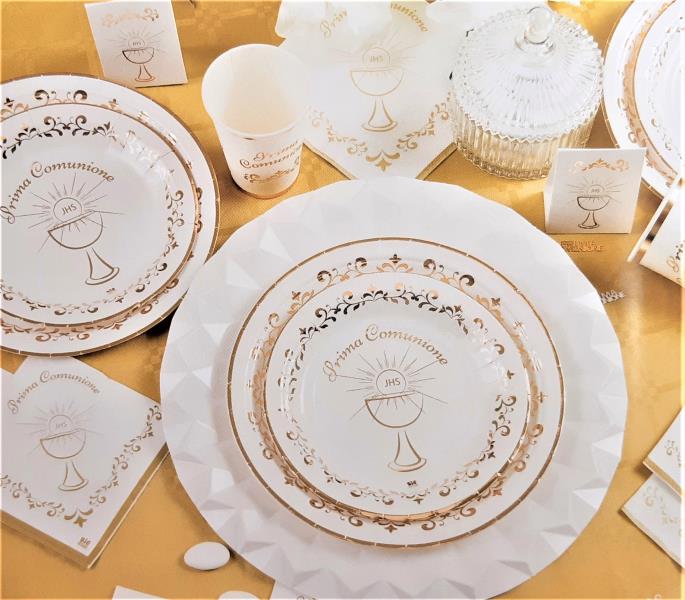 TOVAGLIOLO 33x33 cm. COMUNIONE GOLD METAL pz.20 2 TOVAGLIOLO 33x33 cm. COMUNIONE GOLD METAL pz.20