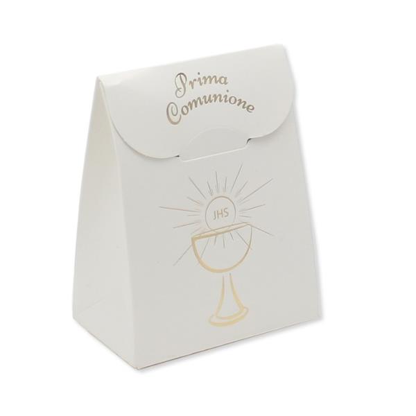 SCATOLINA SACCHETTO COMUNIONE GOLD METAL pz.10