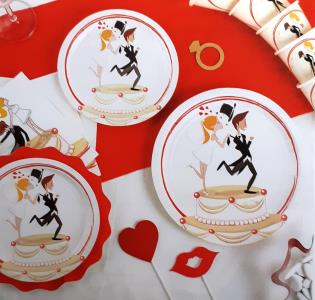 PIATTI CM.23 SPOSI HUMOR NEW pz.10