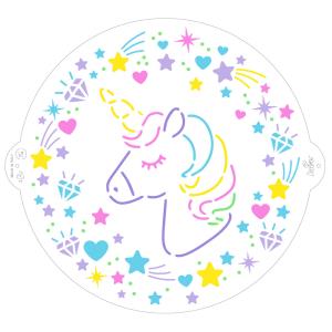 STENCIL UNICORNO Ø 25 cm