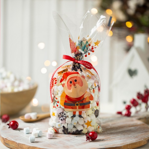 CF.20 SACCHETTI PER ALIMENTI BUON NATALE 12,5x24