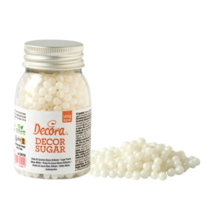 PERLE DI ZUCCHERO BIANCO BRILLANTE Ø 5 mm GR.100