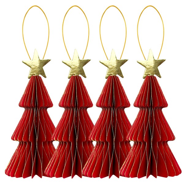 DECORAZIONI IN CARTA ALBERO ROSSO CON STELLA 10 cm. PZ.4 1 DECORAZIONI IN CARTA ALBERO ROSSO CON STELLA 10 cm. PZ.4