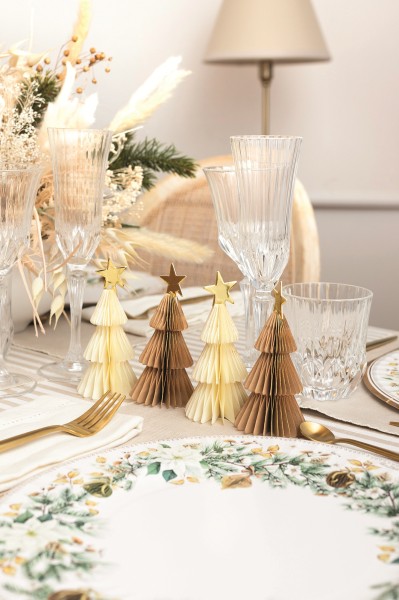 DECORAZIONI IN CARTA ALBERO KRAFT CON STELLA 10 cm. PZ.4 2 DECORAZIONI IN CARTA ALBERO KRAFT CON STELLA 10 cm. PZ.4
